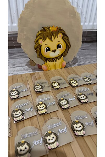 Gökçem hediyelik Aslanlı kapı süsü ve 20 adet magnet