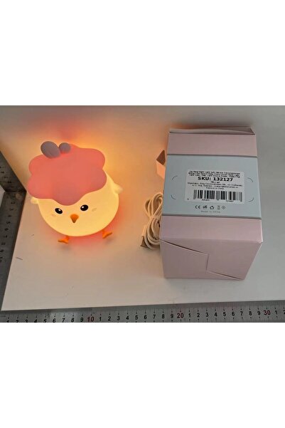 Flippy Kids Night Light — Silicone Touch Sensor, Chick Design, Warm USB-Rechargeable 800mAh, Pink