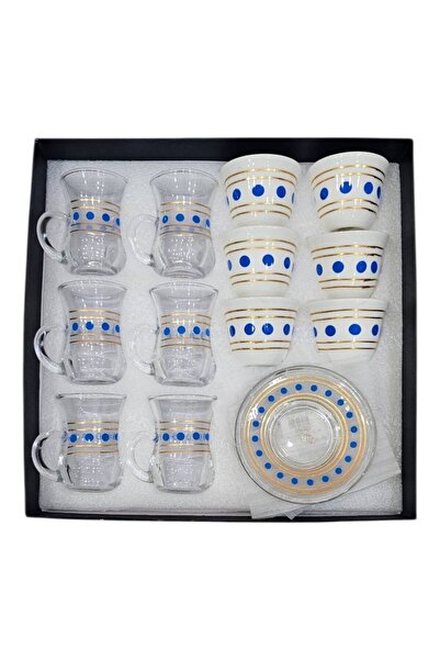 REFAN Baddawi cup and finjan set with elegant engravings - 18 pieces