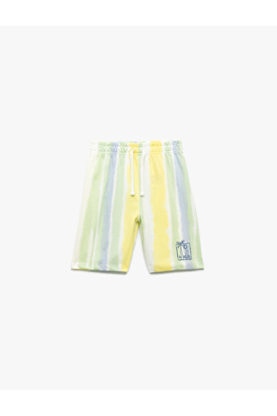 Koton Cotton Tie-Waist Printed Shorts with Pockets