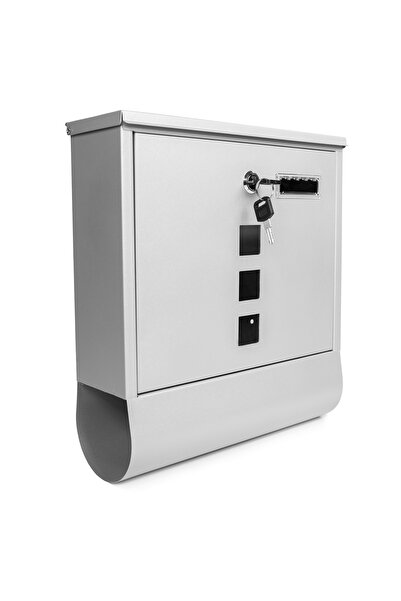 Other Cutie poștală argintiu mat RAL 9006, cu fantă pentru cheile de casă și ...