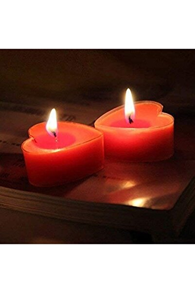 Flippy 9 lumânări în formă de inimă, pliabile, Ziua Îndrăgostiților, parfum de căpșuni, timp de ardere 3,5 ore, parafină, 4 x 2 cm