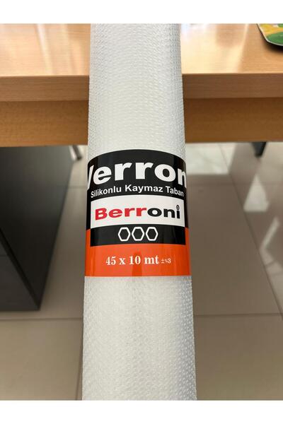 Berroni Mutfak Silikonlu Şeffaf Raflık Kaymaz Dolap Içi Çekmece Raf Örtüsü Ka...