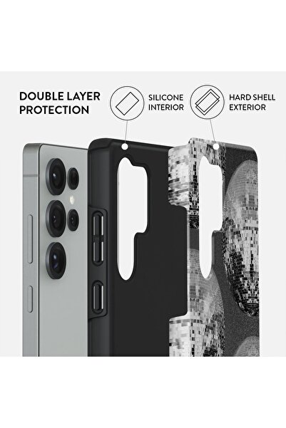 BURGA Phone Case Galaxy S25ultra Hybrid 2 Layer Hard Shell Silicone Protective, Scratch Resistant