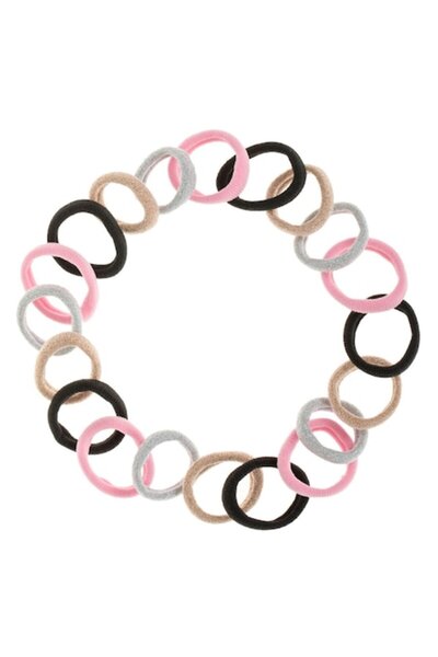 SHOPIENS Set 20 elastice de păr Shopiens® Kids pentru copii în negru, roz cu ...