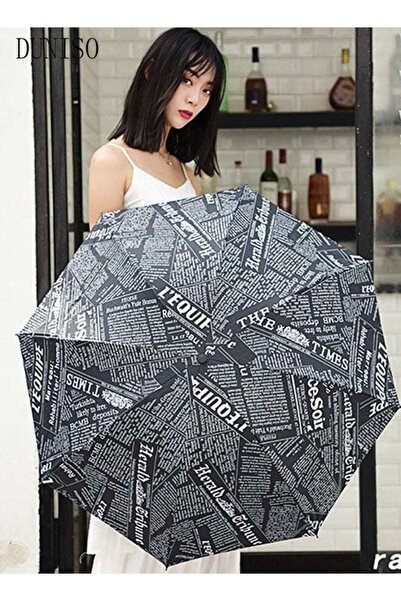 fun zone DUNISO Newspaper Print Sun Protection Umbrella