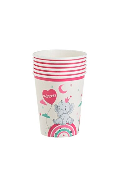 SHOPIENS Set 6 Bucati Pahare Hartie Petrecere Copii Elefant Curcubeu Princess...