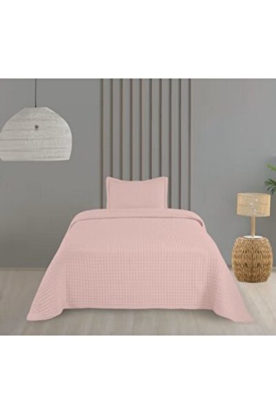 Bella Home Tek Kişilik Sonnia Yatak Örtüsü Seti - Pudra