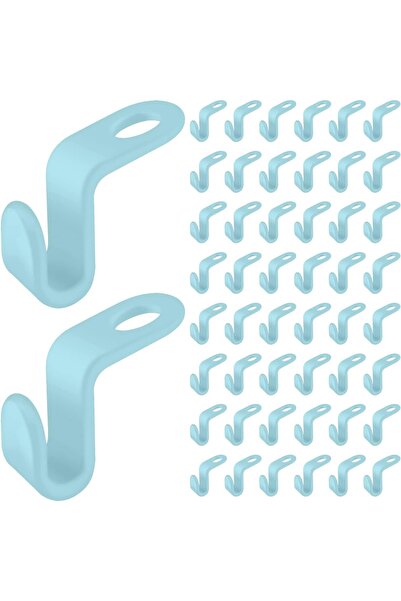 Generique Set de 50 cârlige pentru umerașe Générique, polipropilenă, albastre, 5 x 2 x 1 cm