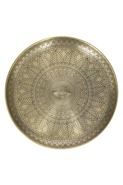 SHOPIENS Decorative metal plate Shopiens®, bronze appearance with Eye Pattern, 40 cm