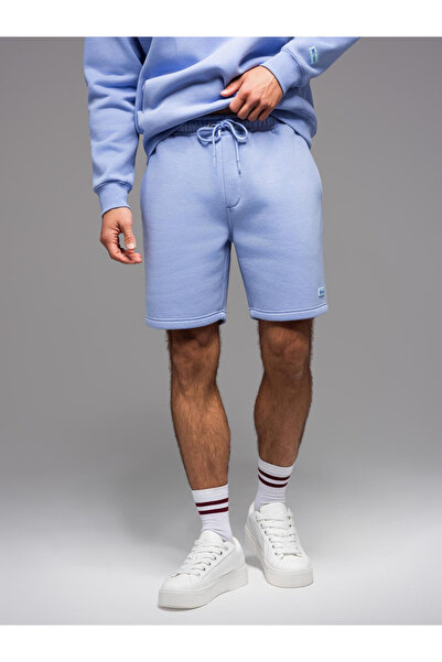 OMBRE Unisex sweat shorts with drawstring waist - lavender V9 OU-SRBC-0101 XL/XXL