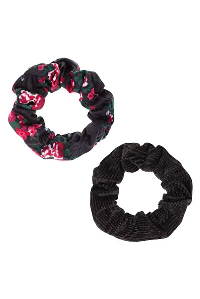 SHOPIENS Set 2 elastice de păr de la Shopiens® pentru femei, negre cu aspect ...