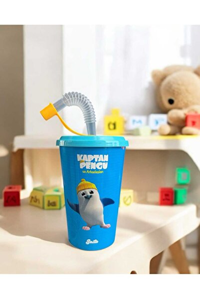 Sasta Trt Çocuk Kaptan Pengu Licensed Cup with Straw