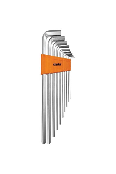 Clarke AKSL1/16-3/8C ALLEN KEY SET LONG 1/16" - 3/8" (9PCS SET)