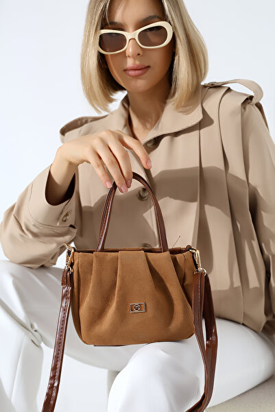 BALANZ حقيبة نوبوك نسائية من تابا مبطنة بسحاب - حقيبة كتف وحقيبة يد صغيرة الحجم