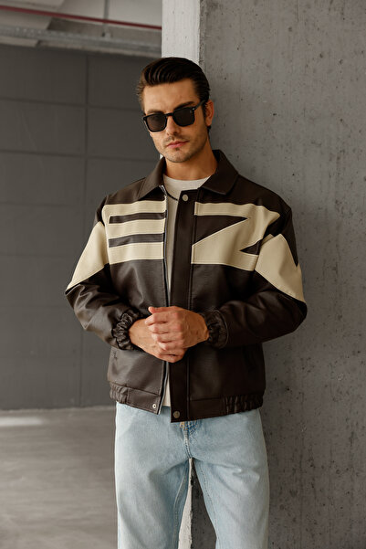Mach Oversize Bomber Fur Lined Leather Jacket