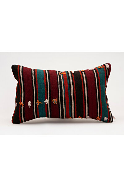 Kilim Whole Sale غطاء وسادة عتيق مصنوع يدويًا من الكليم والصوف، مقاس 30x50 سم