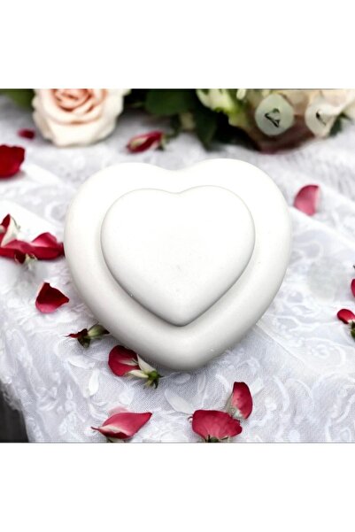 ÇAĞATÖLYE Obje Dekoratif İskandinav Kalp Desenli Minik Kutu Takı Tabağı Takı ...