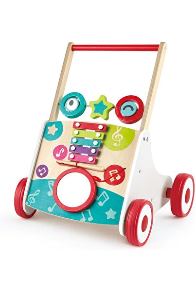 Hape My First Musical Walker – Wooden Baby Push Walker with Adjustable Speed,...