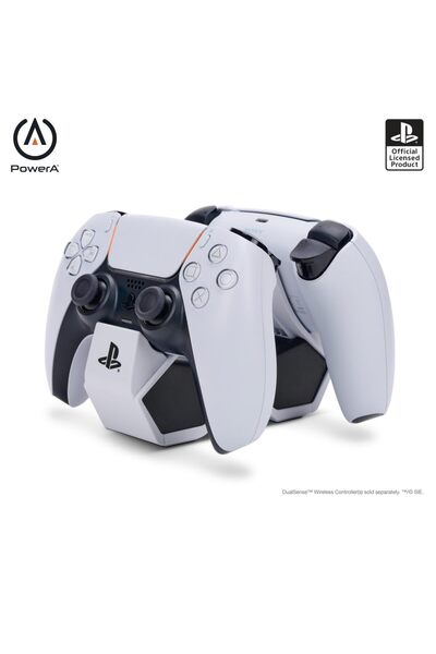 Powera Stație de încărcare dublă PlayStation 5 DualSense, alb-negru