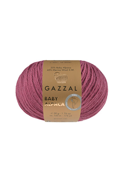 Gazzal Baby Alpaca 55% Alpaca 45% Lână Superwash 50 gr 160m Ață de tricotat-4...