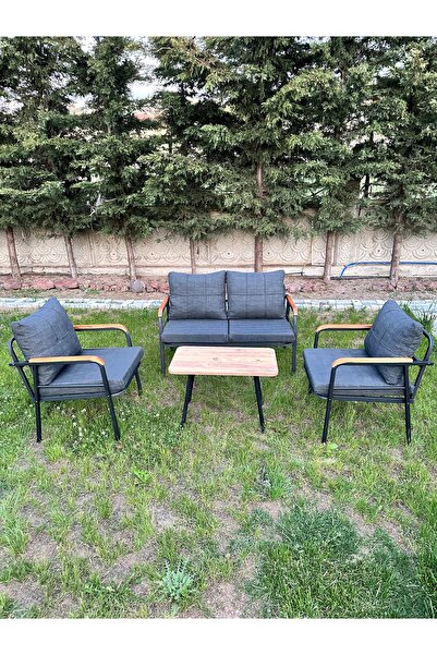 FUNEST SARA BAHÇE,BALKON MOBİLYASI,METAL ÇAY SETİ,KANEPE,CAFE, 2+1+1 SEHPALI