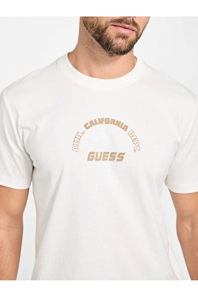 Guess Shiro Мъжка бяла тениска с редовна кройка Z5BI05I3Z14-G018