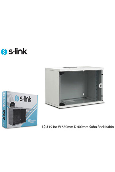 Genel Markalar S-LİNK SL-U12 YENİ NESİL 12U 530X400 19 İNC W SOHO RACK KABİN