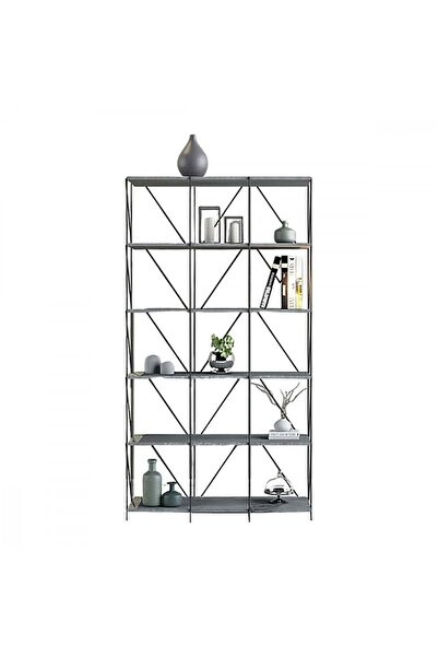 BAITY Wooden Decorative Shelves for Entrances - 6 Levels - Gray