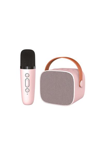 JWIN BK-320 TAŞINABİLİR MİKROFONLU SD KART BLUETOOTH SPEAKER - PEMBE