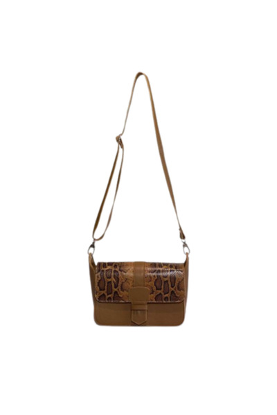 ANNA FELLINI Geanta dama piele, ANNA FELLINI, Adora, coniac, 27x14x18 cm