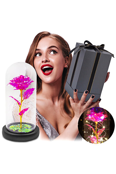 Other Eternal rose in glass with LED lighting: a gift idea for a loved one.