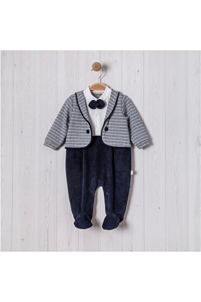 LAMATO BABY BİRLEŞİK CEKETLİ BALIKSIRTI BEBE ERKEK TULUM