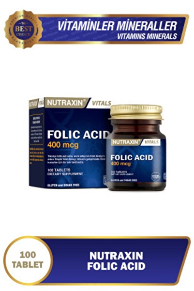 Nutraxin Seddar Collection Folic Acid 400 mcg 100 Tablet