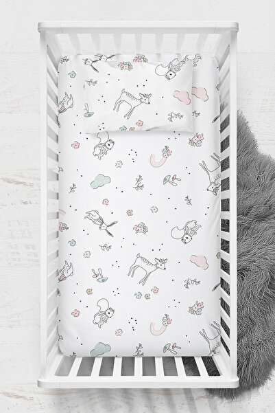 Wheeppo %100 Pamuk Ranforce Lastikli Çarşaf Seti - Gazelle Park Yatak 70x120 ...