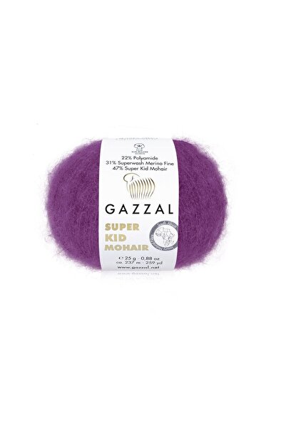 Gazzal Super Kid Mohair El Örgü İpi 25 gr 200 mt %70 Kid Moher %30 İpek İnce ...