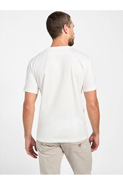 Guess Shiro Мъжка бяла тениска с редовна кройка Z5BI05I3Z14-G018