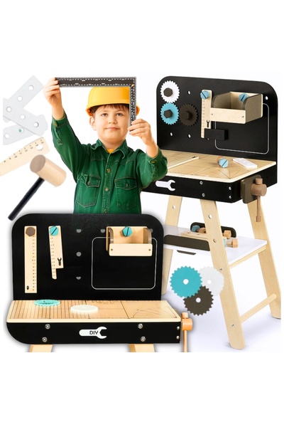 Other Atelier din lemn pentru copii, set de unelte, accesorii, cadou pentru c...