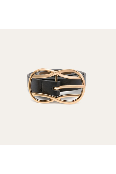 Mudo Leather Look Knitted Buckle Belt