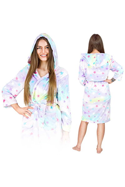 Other Women's Warm Long Hooded Bathrobe Soft Birthday Gift