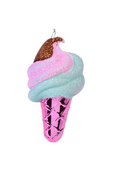 SHOPIENS Set de ornamente de Crăciun cu sclipici roz Frozen 11 cm - 2 buc