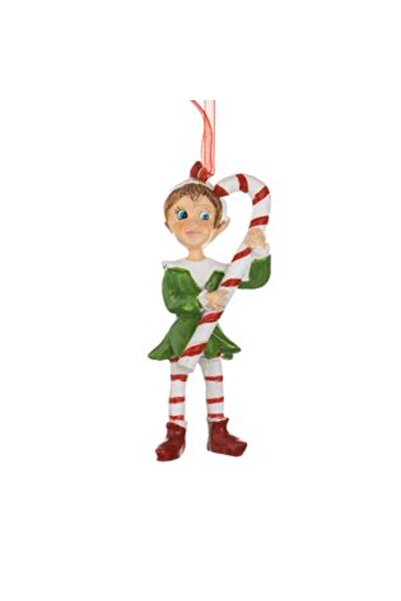 Jumbo Ornament de Crăciun pentru brad, elf, haine colorate, 11 cm