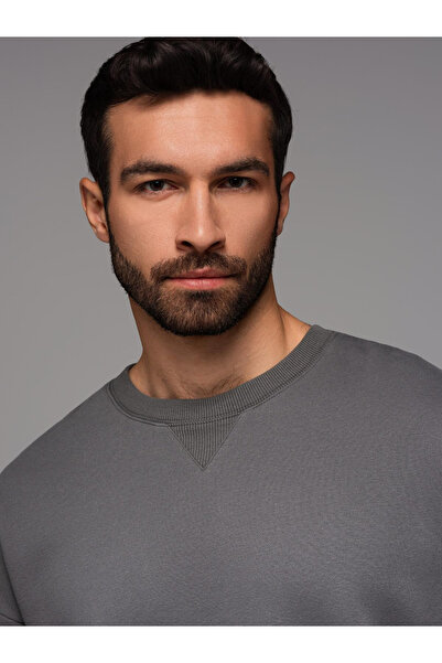 OMBRE UNISEX couples tracksuit set in athleisure style with pants and sweatshirt - grey V18 Z109