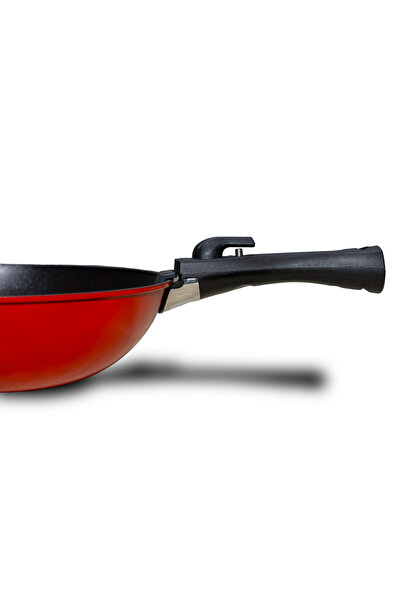 Extramall 17-piece non-stick kitchen pot and pan set with removable handle, wok and lids