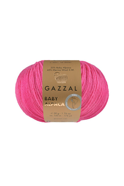 Gazzal Baby Alpaca %55 Alpaka %45 Süperwash Yün 50 gr 160m Örgü İpliği-46028-...