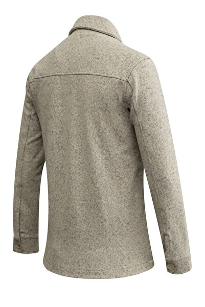 Çizgi Triko Men's Seasonal Fabric Cardigan with Dotted Zigzag Pattern Classic Fit - 5232g