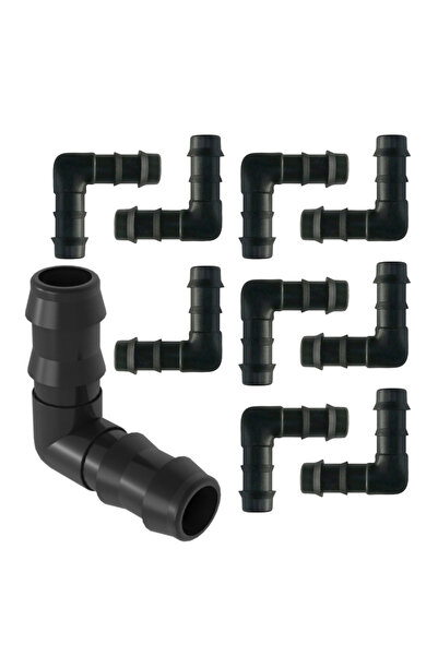 Other Set of 10 elbow connectors for drip lines, hoses, pipes, push-on plug 16
