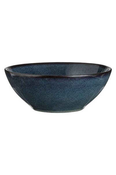 SHOPIENS Bol Ceramic, Shopiens, 500ml, Albastru/Negru O16cm, Colectia Ocean Night, Textura Lucioasa
