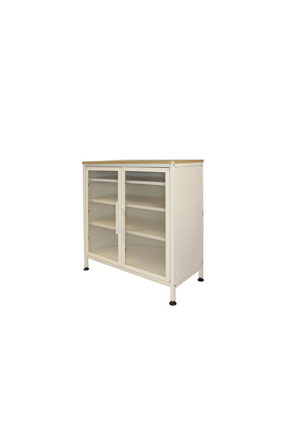 DEC4 دولاب تخزين عصري بأبواب زجاجية شفافة