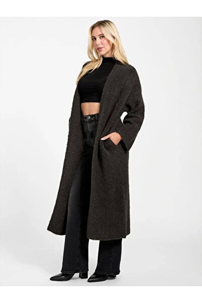 Guess Beniko Kadın Kahverengi Yün Karışımlı Triko Hırka W5BR54Z0702-G1H3